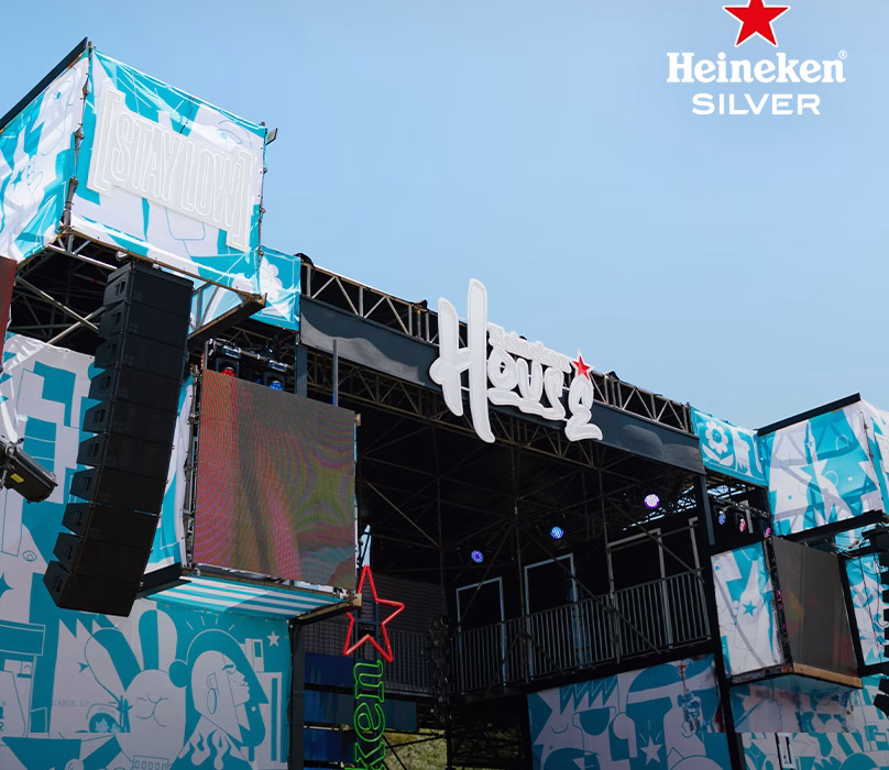 Heineken stage at outdoor event
